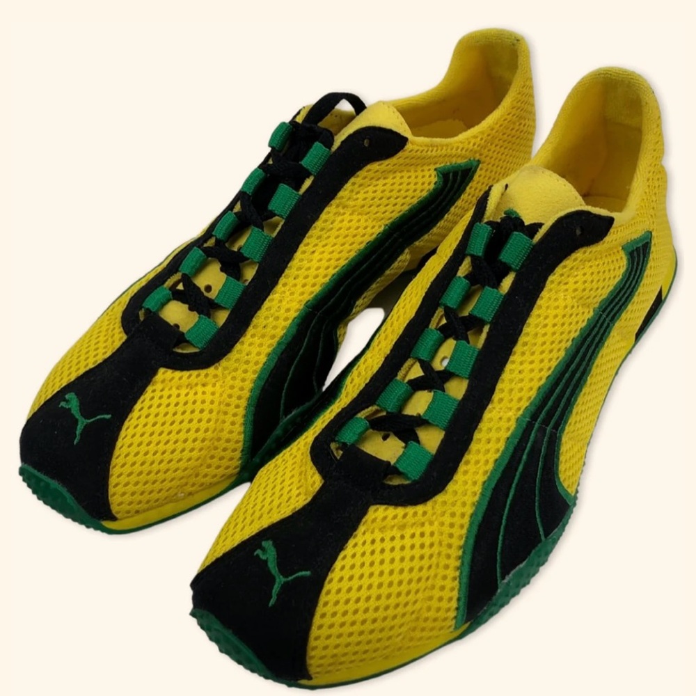 Puma Yellow and Green Athletic Shoes